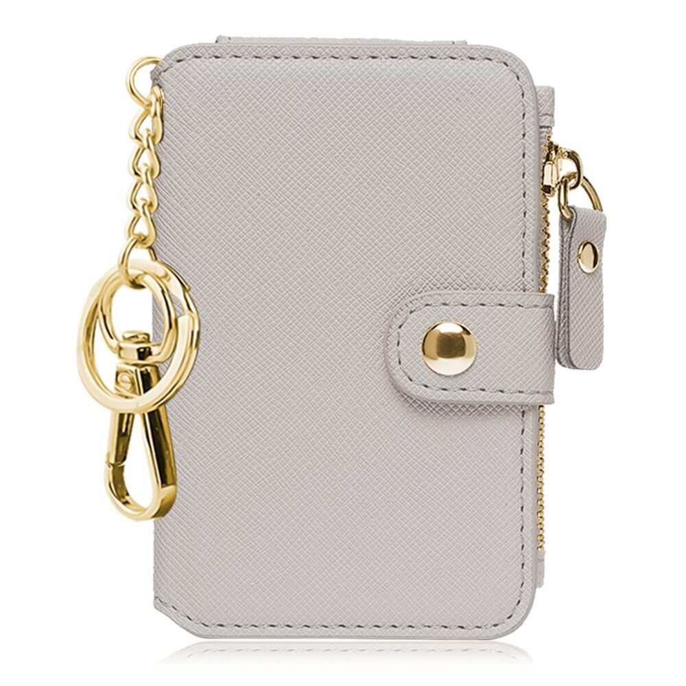 4919 Keychain wallet with ID Window๏ผCredit Card Holder Leather, Zipper Card